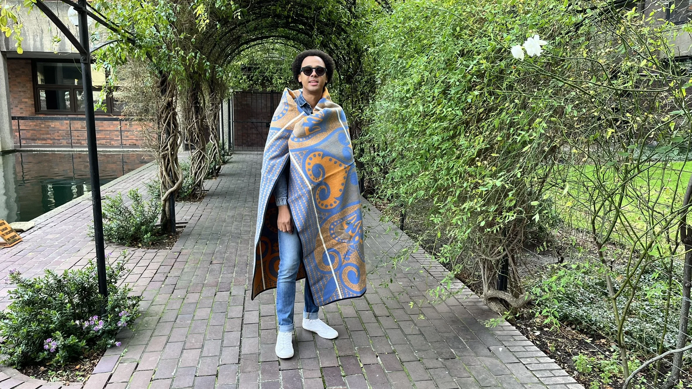Seanamarena Basotho Heritage Blanket - Blue and Orange — Taste Of